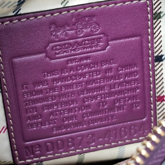 Coach Heritage Stripe Swingpack Monogram Signature Purple Crossbody Bag - Picture 5 of 10